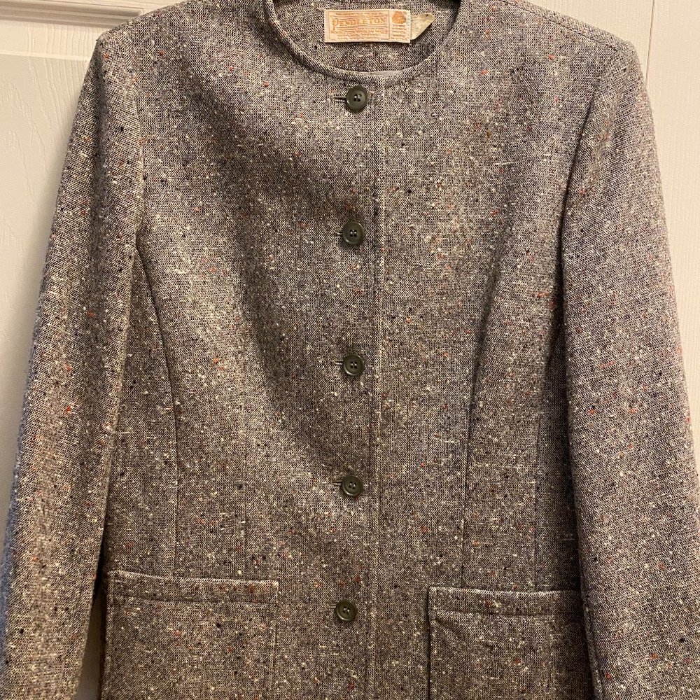 PENDLETON vintage wool tweed jacket. Size 12. Like NEW condition